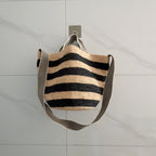 Wildfool The Taormina Raffia Tote — detail view