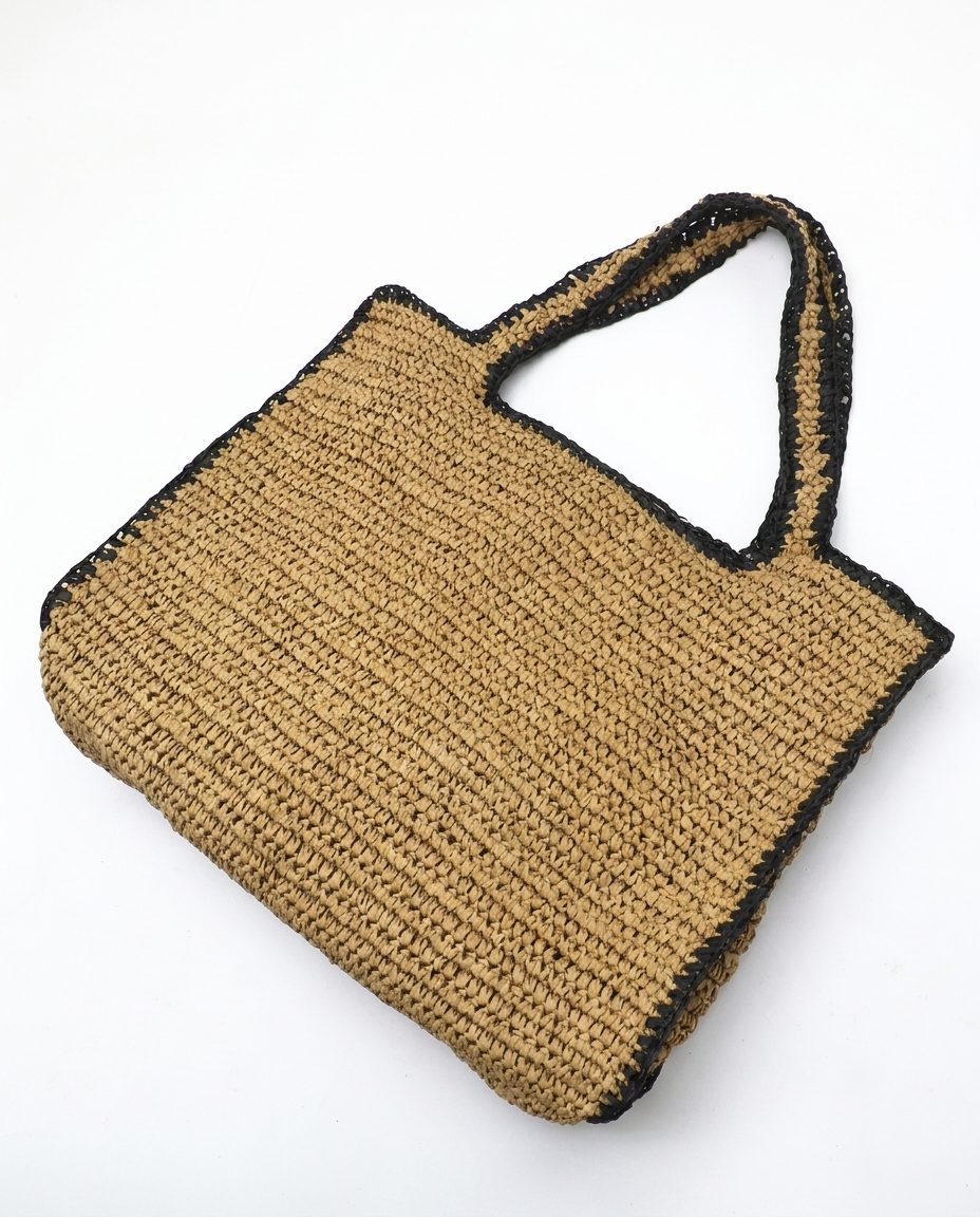 Wildfool The Vernazza Straw Tote — detail view