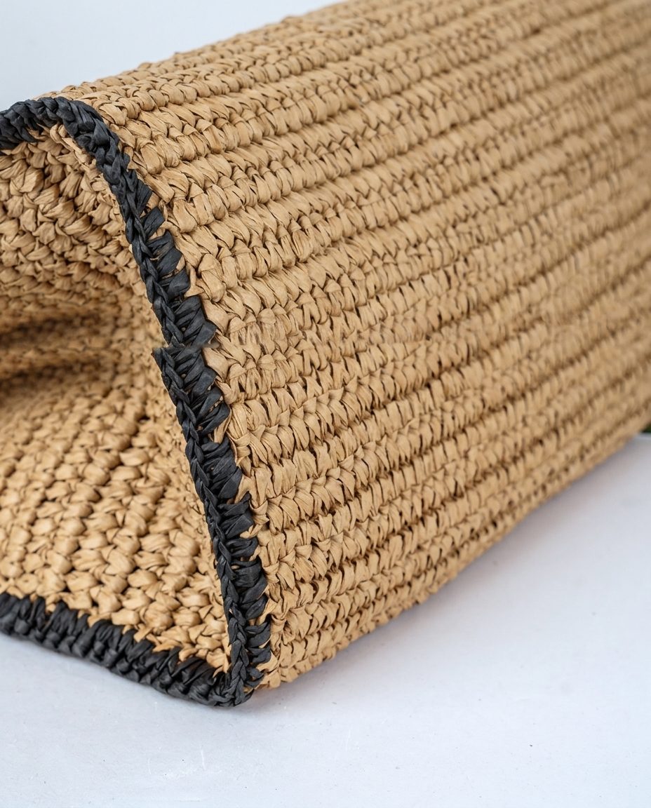 Wildfool The Vernazza Straw Tote — detail view