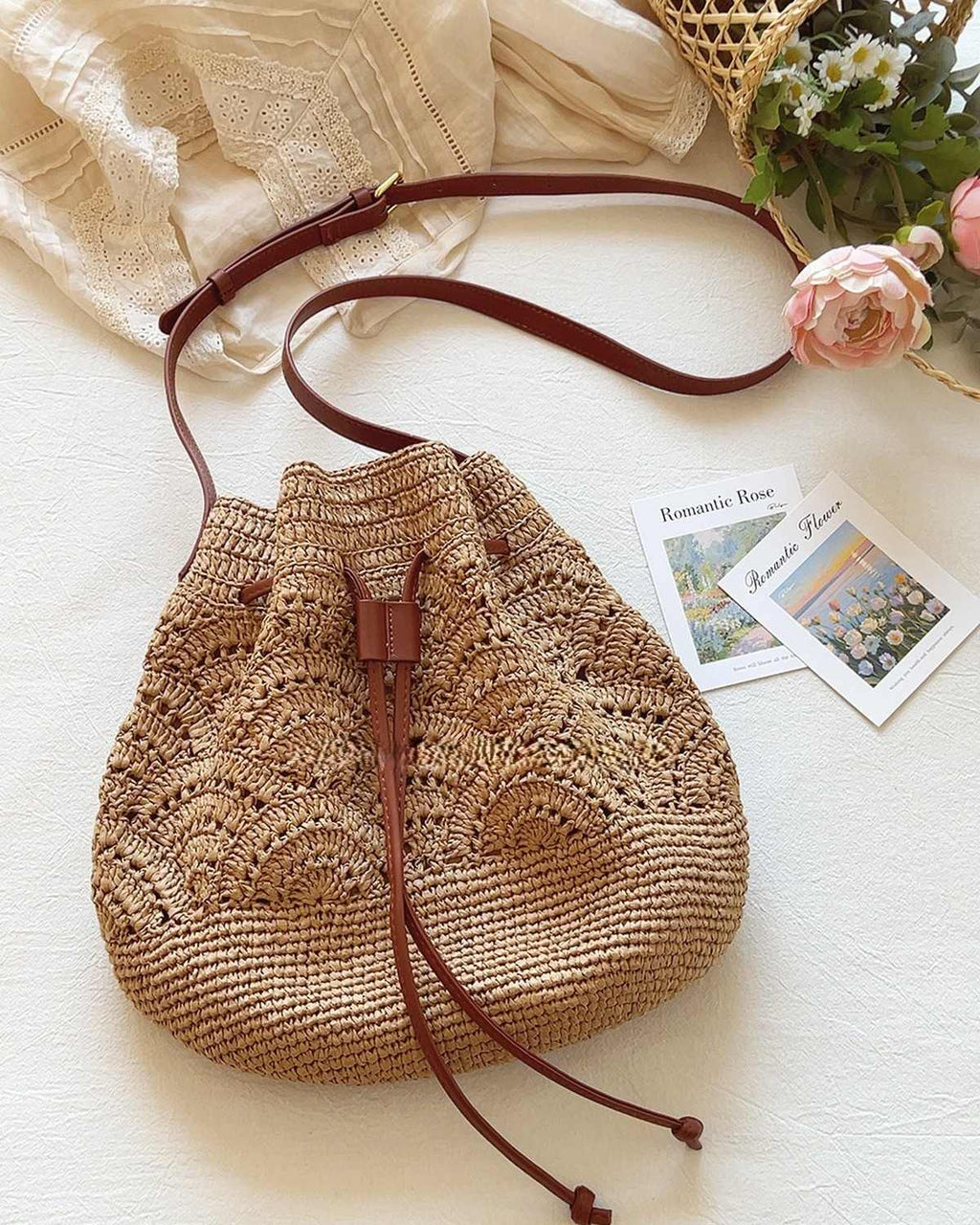 Wildfool The Bari Crochet Bucket — detail view