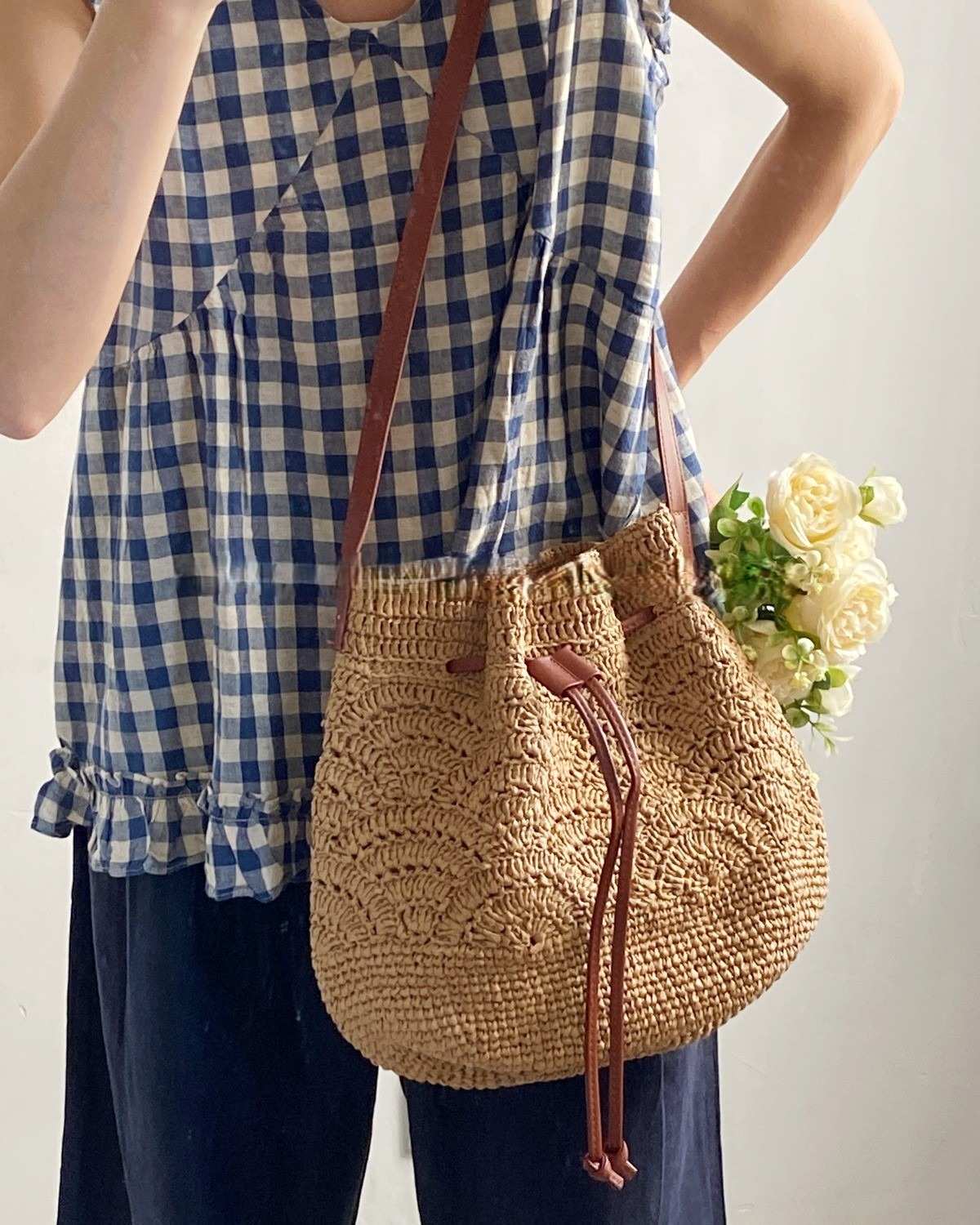 Wildfool The Bari Crochet Bucket — detail view