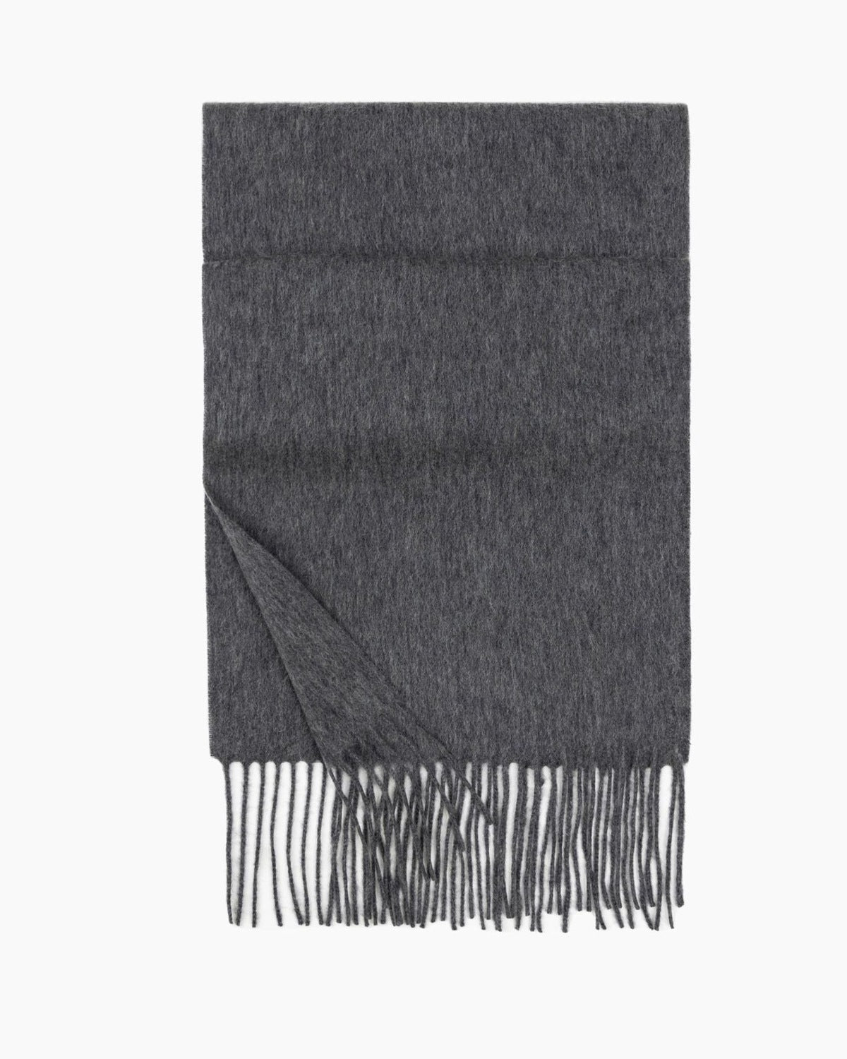 The Slim Wool Scarf in Dark Grey