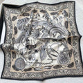 The 65cm Hand-Rolled Silk Square — Egyptian Scepter