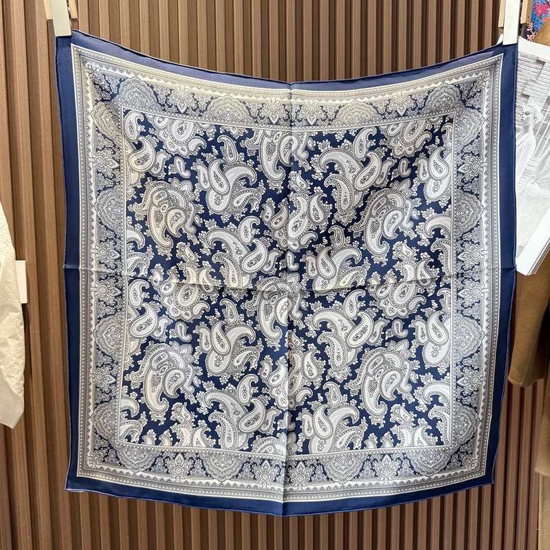 The 65cm Hand-Rolled Silk Square — Paisley