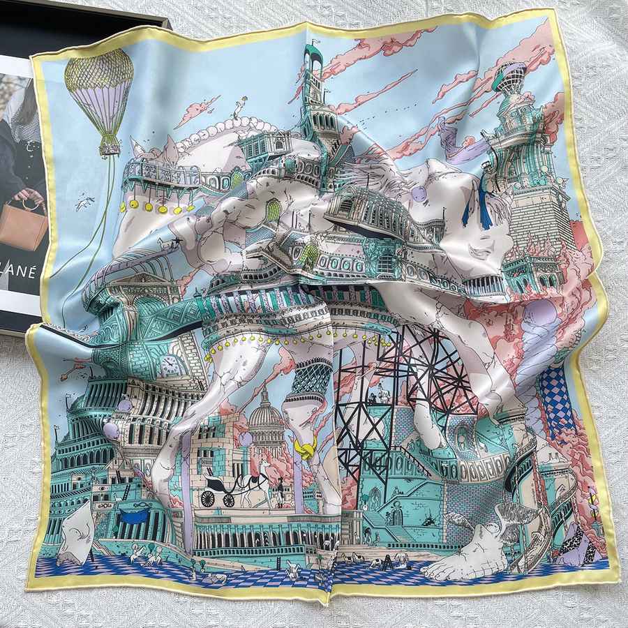 The 65cm Hand-Rolled Silk Square — Equestrian City