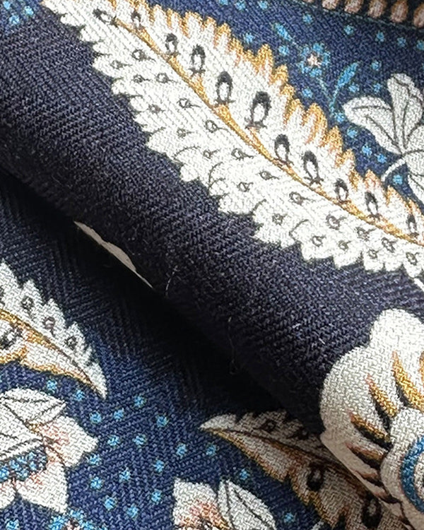 The Reversible Silk-Wool Square — Wildflower detail