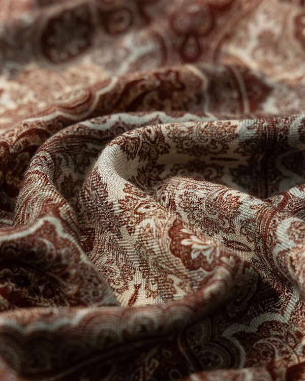 The Reversible Silk-Wool Square — Silk Road detail