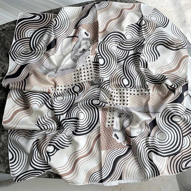 The 88cm Reversible Silk Square — Pawnee Totem Pony