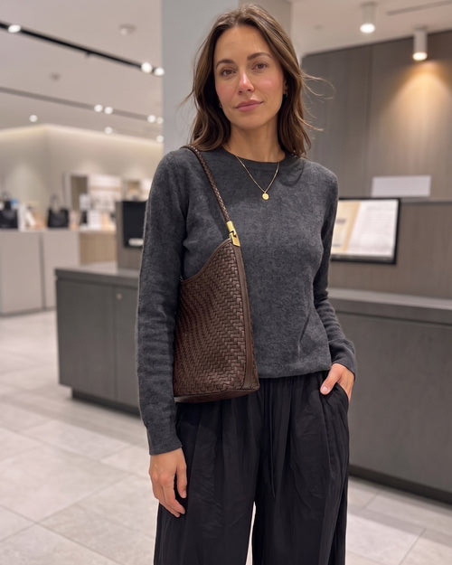 The Woven Leather Shoulder Bag