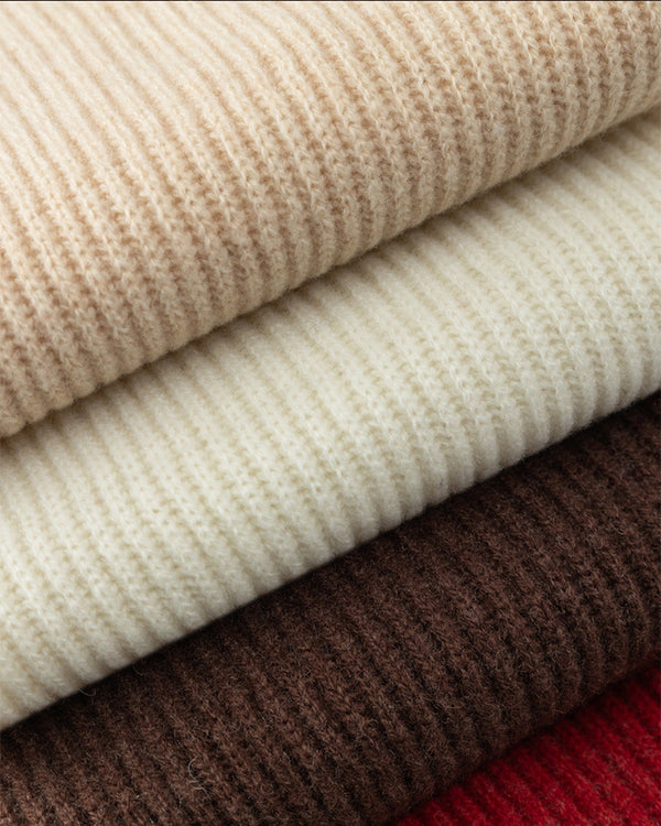 The Alashan Cashmere-Blend Rib Knit Scarf detail