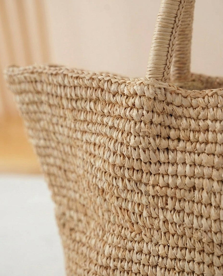 The Hand-Woven Raffia Market Tote