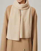 The Alashan Cashmere-Blend Rib Knit Scarf in Oat