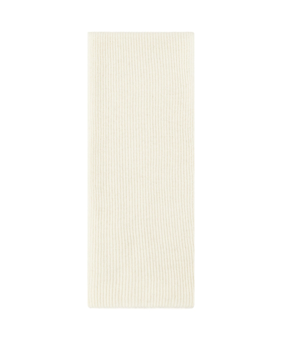 The Alashan Cashmere-Blend Rib Knit Scarf in Ivory