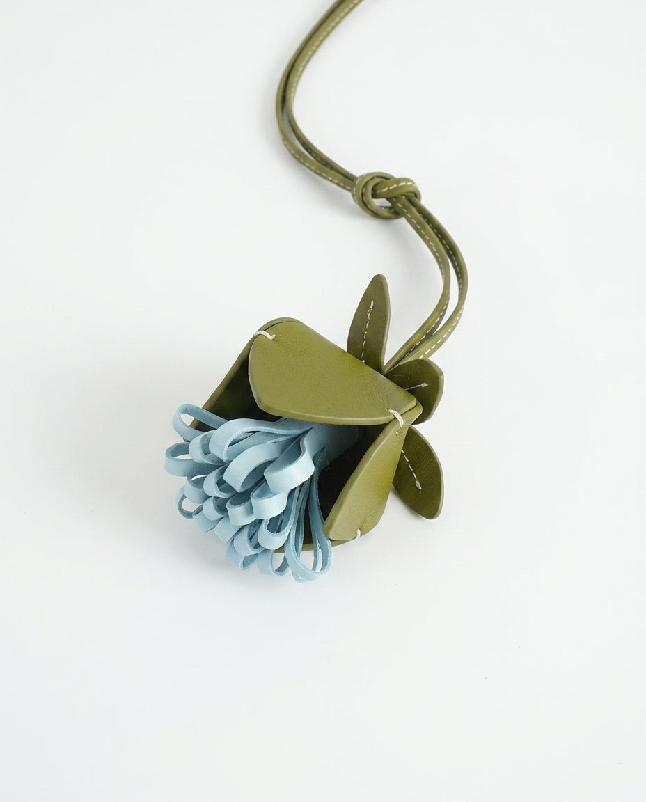 The Bloom Bag Charm - Olive-Blue