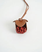 The Bloom Bag Charm - Tan-Red