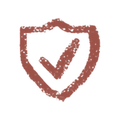 Shipping Protection — terracotta shield icon with a check mark