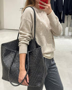 The Heritage Woven Leather Tote