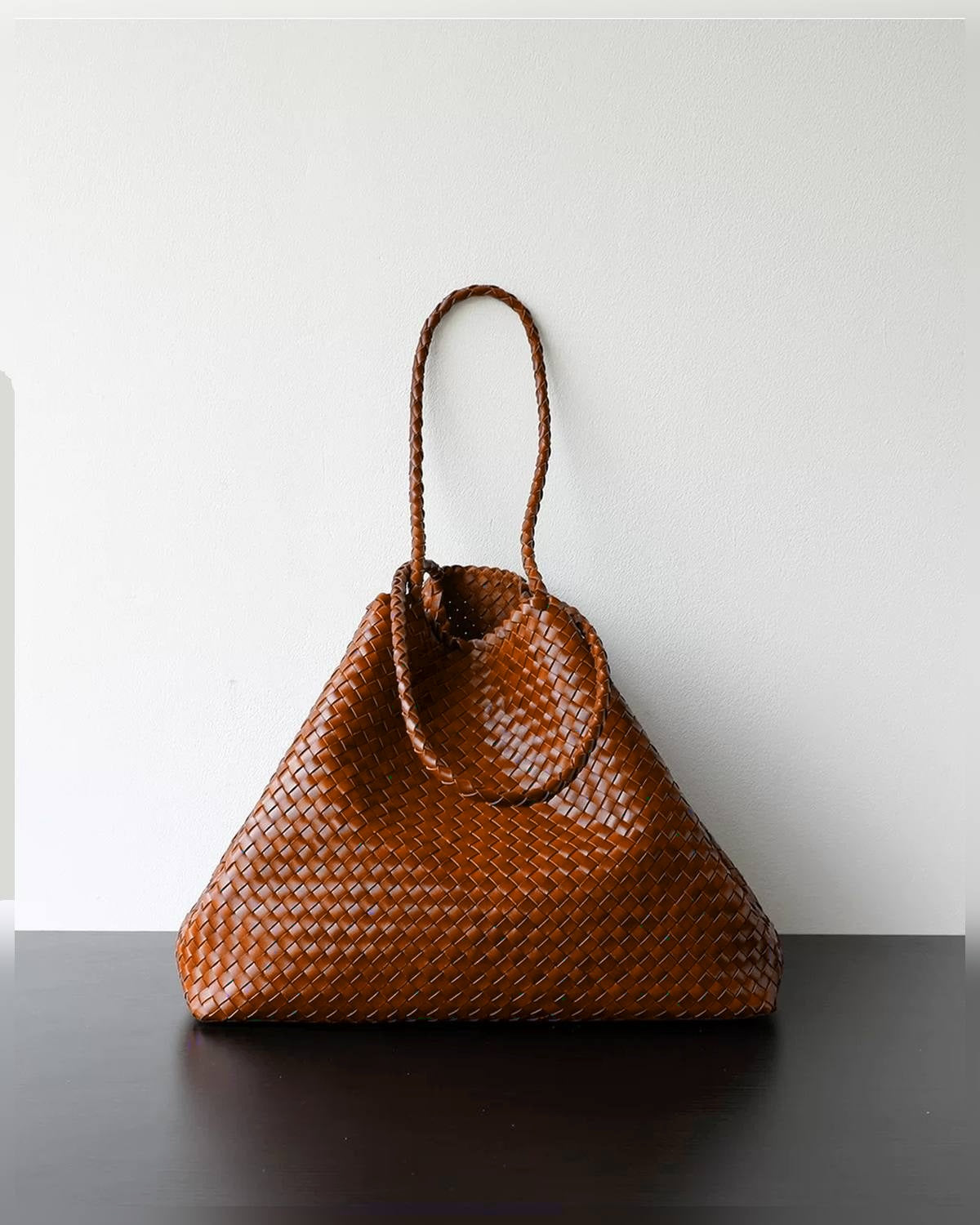 The Olive Leather Tote - Brown