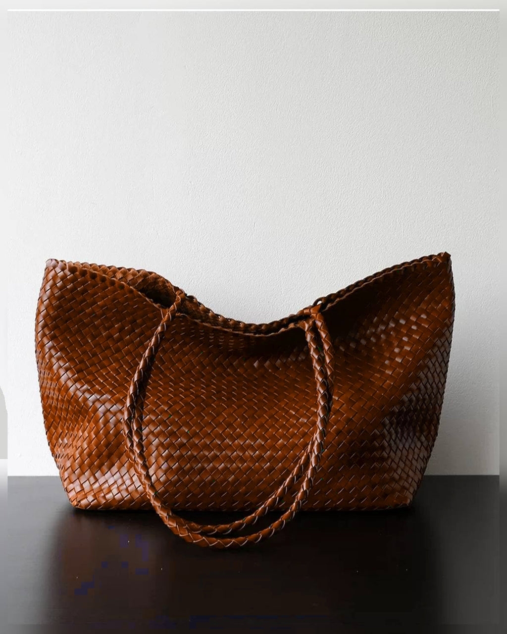 The Olive Leather Tote - Brown