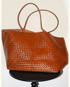 The Olive Leather Tote - Brown