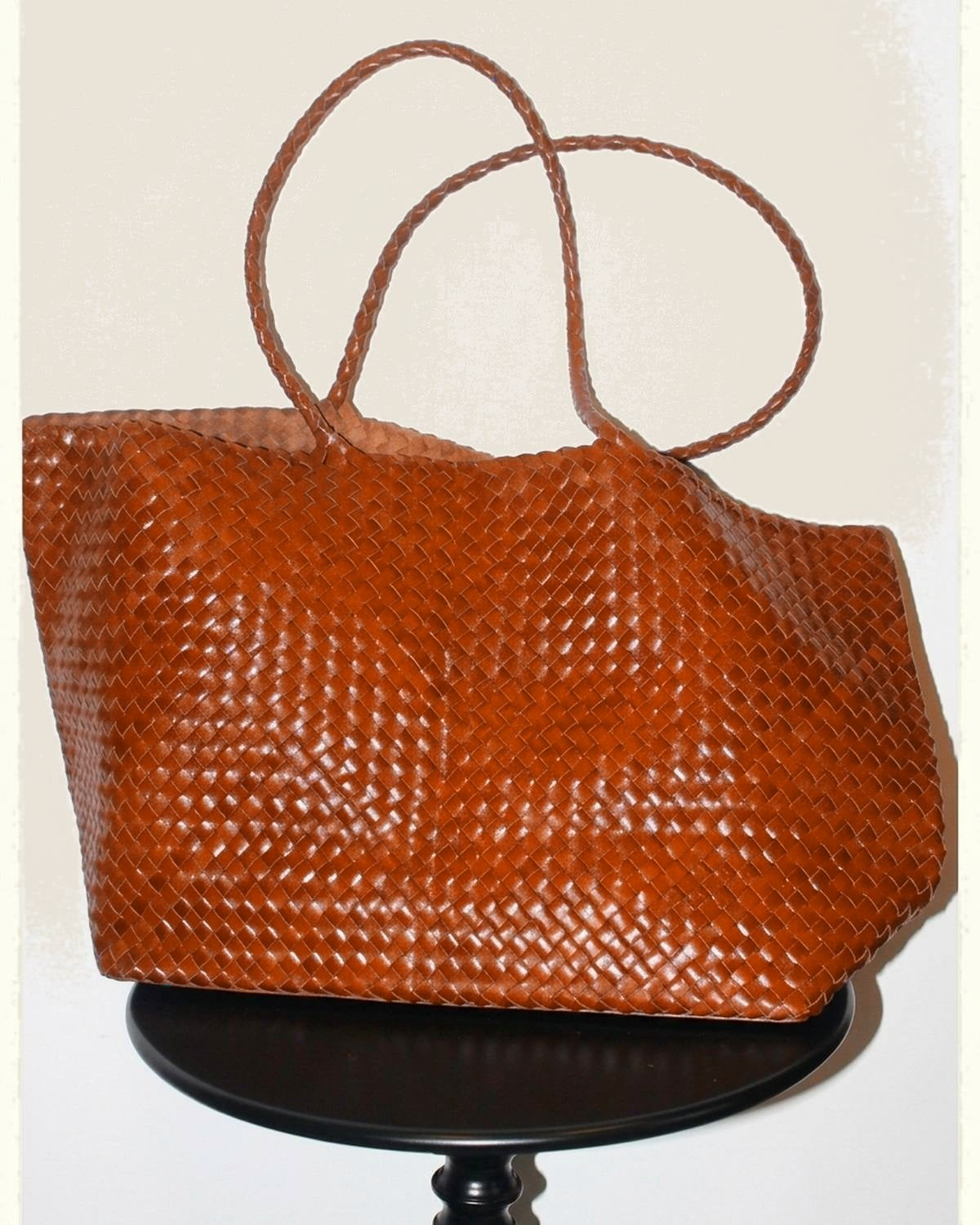 The Olive Leather Tote - Brown