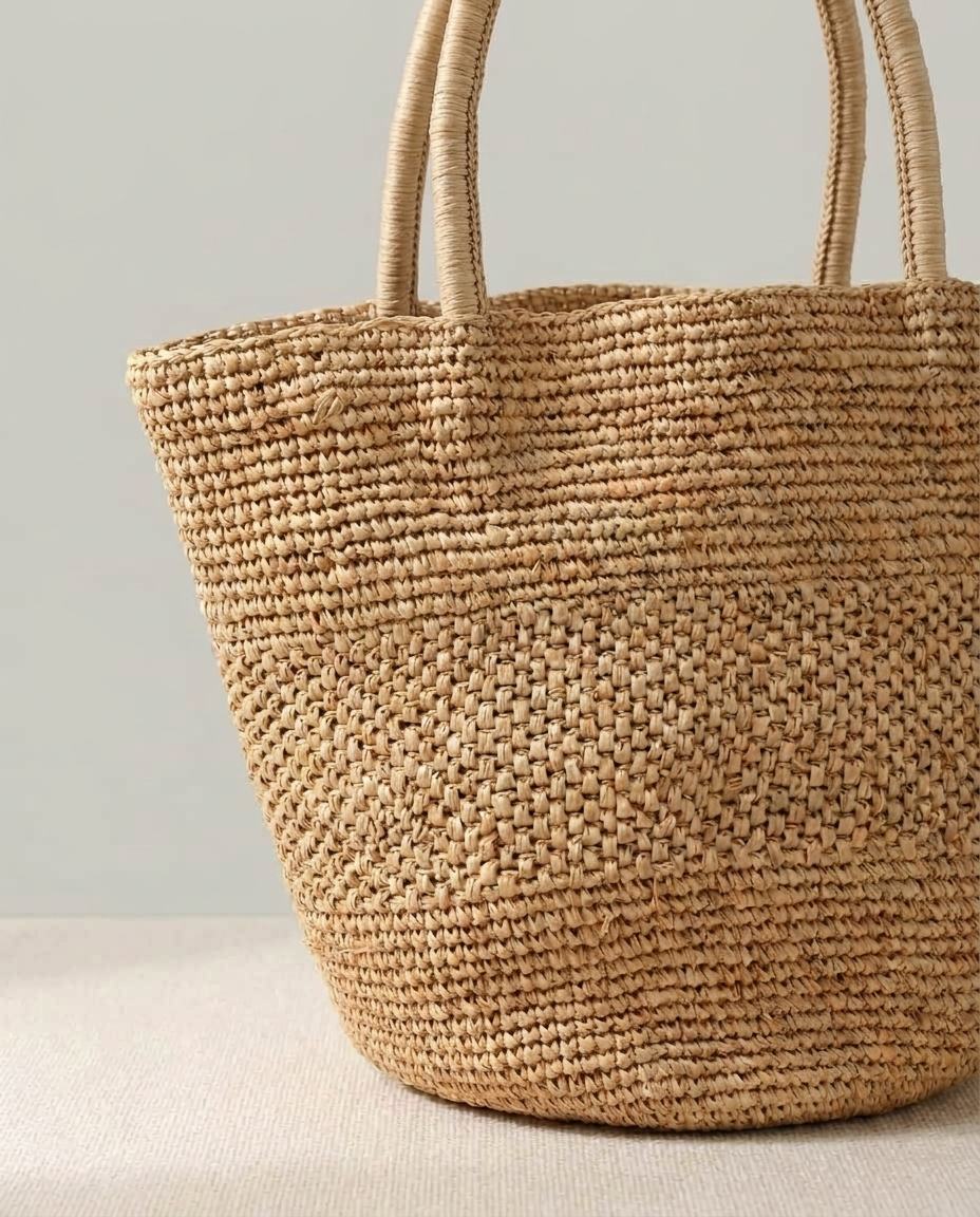 The Hand-Woven Raffia Market Tote