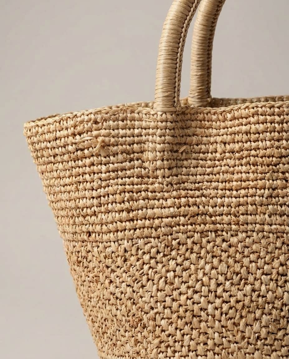 The Hand-Woven Raffia Market Tote