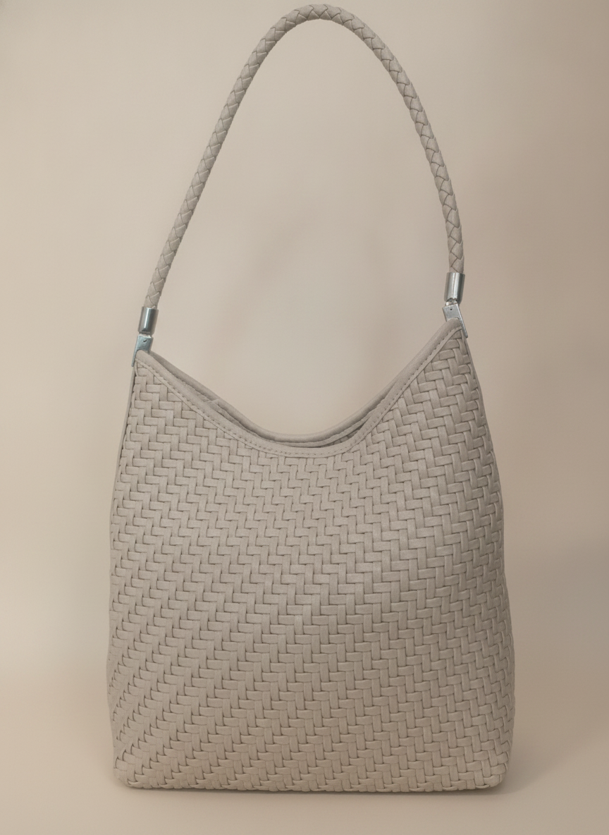 The Sage Woven Leather Bag - Off-White