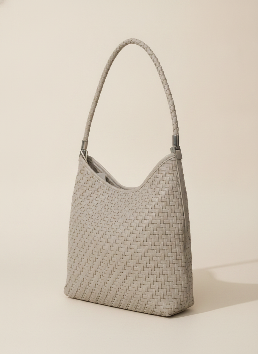 The Sage Woven Leather Bag - Off-White