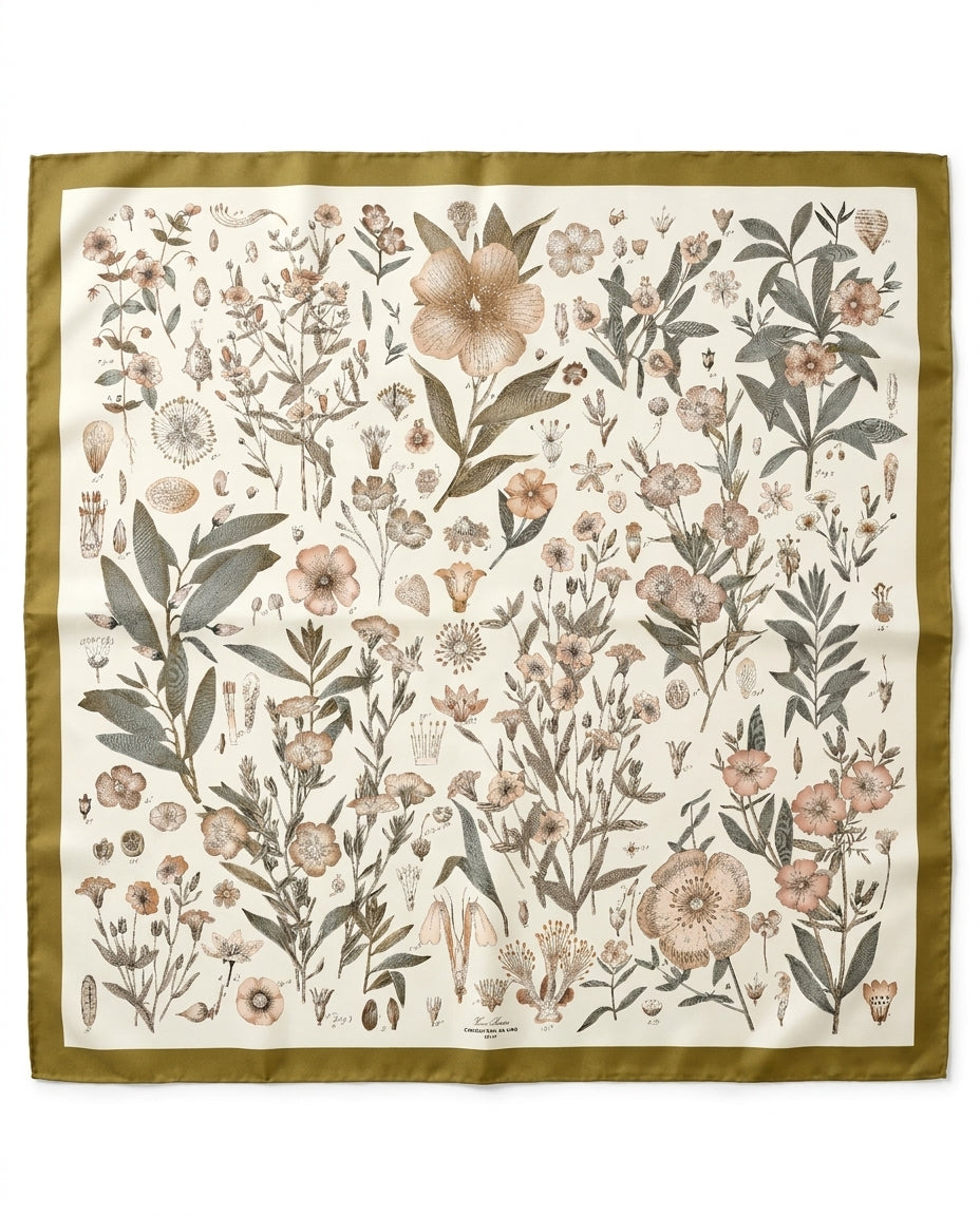 The 18mm Silk Square Botanical Specimen — flat 4:5
