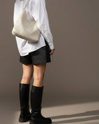 The Sage Woven Leather Bag - Off-White
