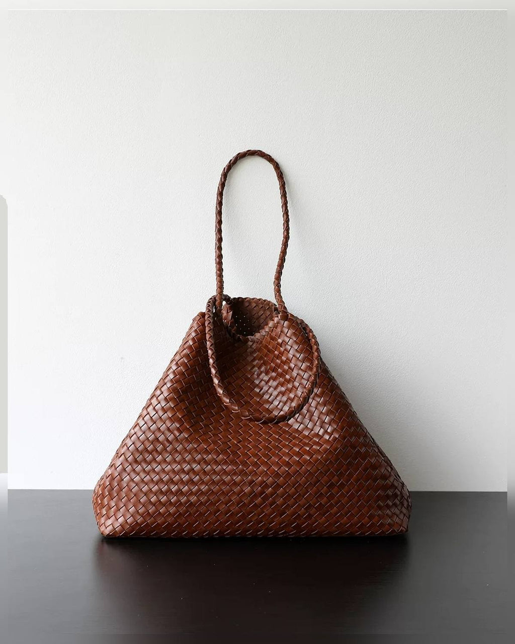 The Olive Leather Tote - Brown