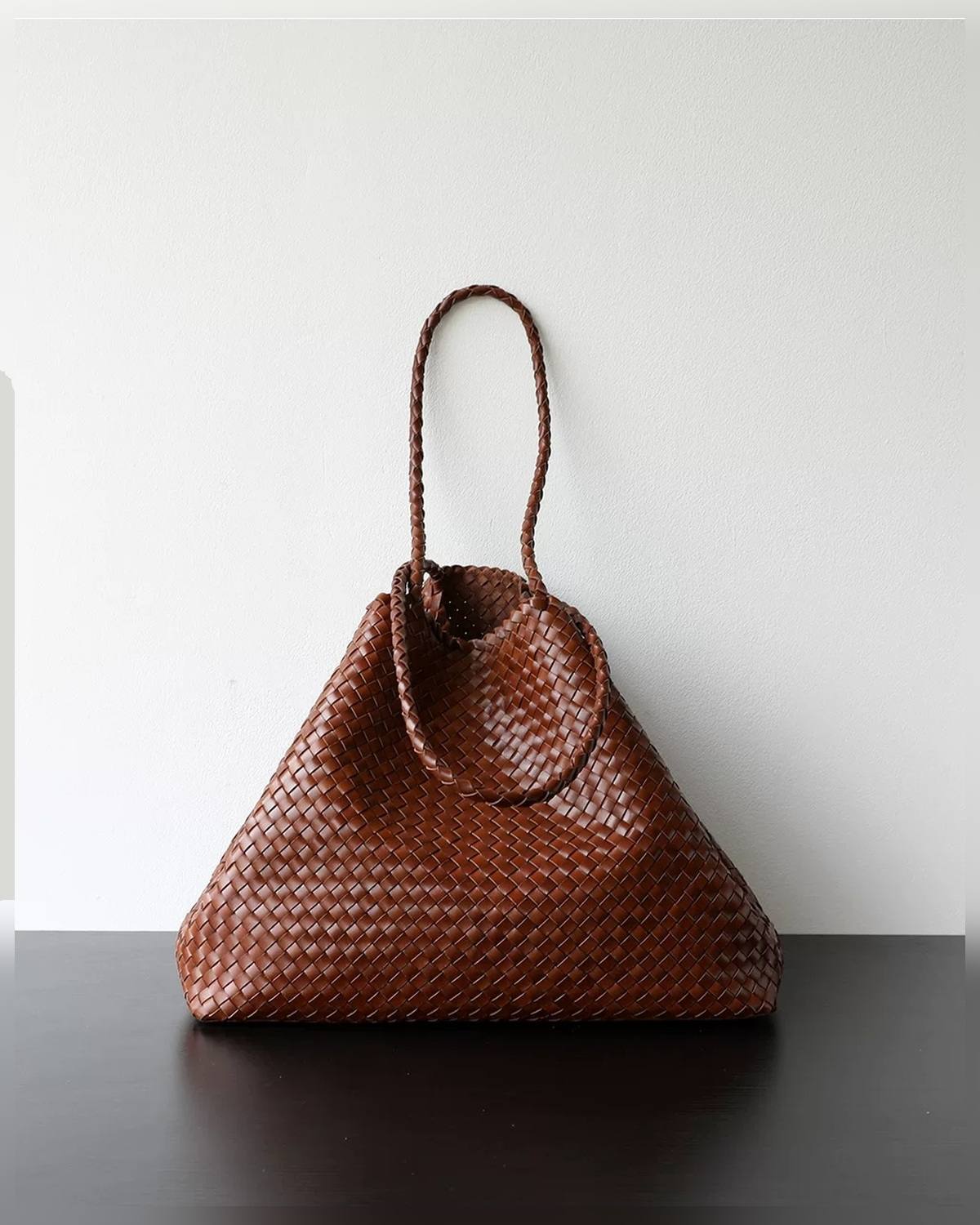 The Olive Leather Tote - Brown