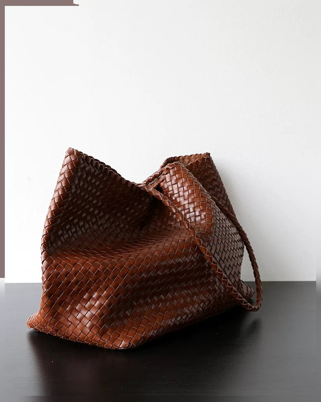 The Olive Leather Tote - Brown