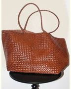 The Olive Leather Tote - Brown