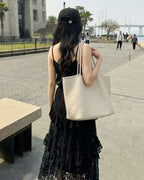The Olive Leather Tote - Off-White