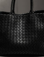 The Olive Leather Tote - Black