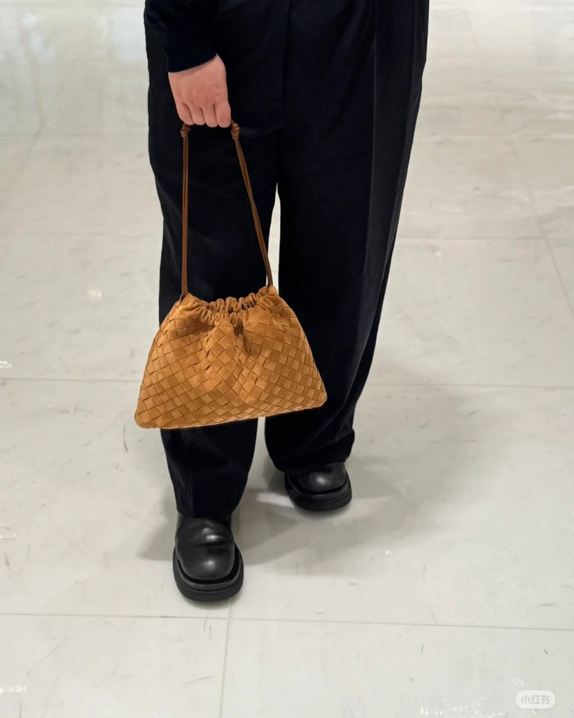 Wildfool The Mantova Drawstring Pouch, styled and worn (4)