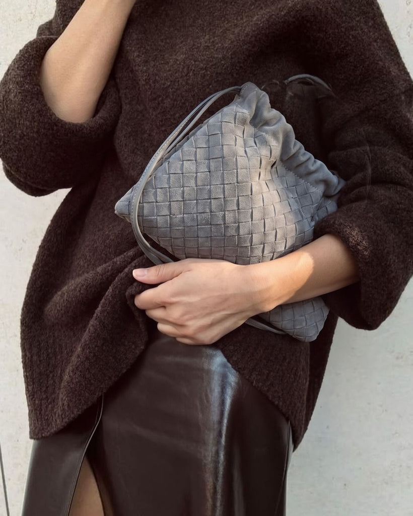 Wildfool The Mantova Drawstring Pouch, styled and worn (6)