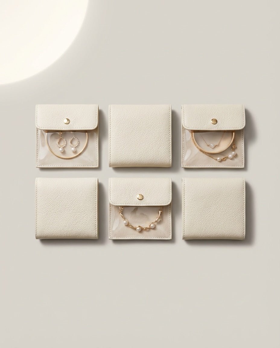 WF26CARR001-WT - Cream White - The 6 - in - 1 Jewelry Travel Pouch