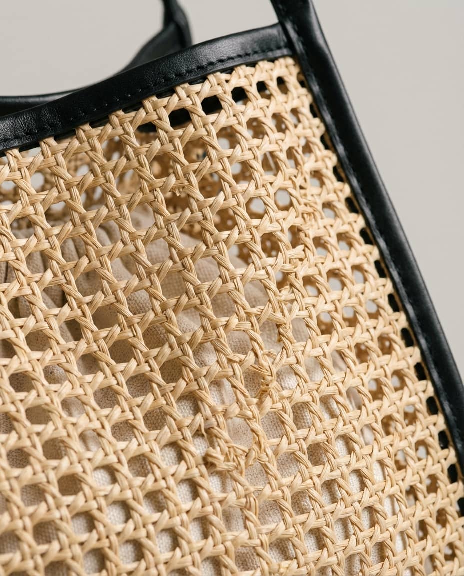 WF26CARR003 - Undyed Natural - The Open - Weave Raffia Market Set