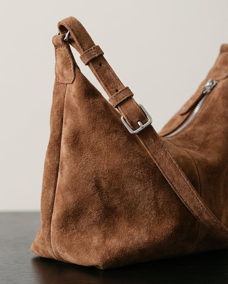 Wildfool The Sheep-Suede Box Bag in Caramel - Zoom View - Velvet Touch Sheepskin suede with Cotton Lining.