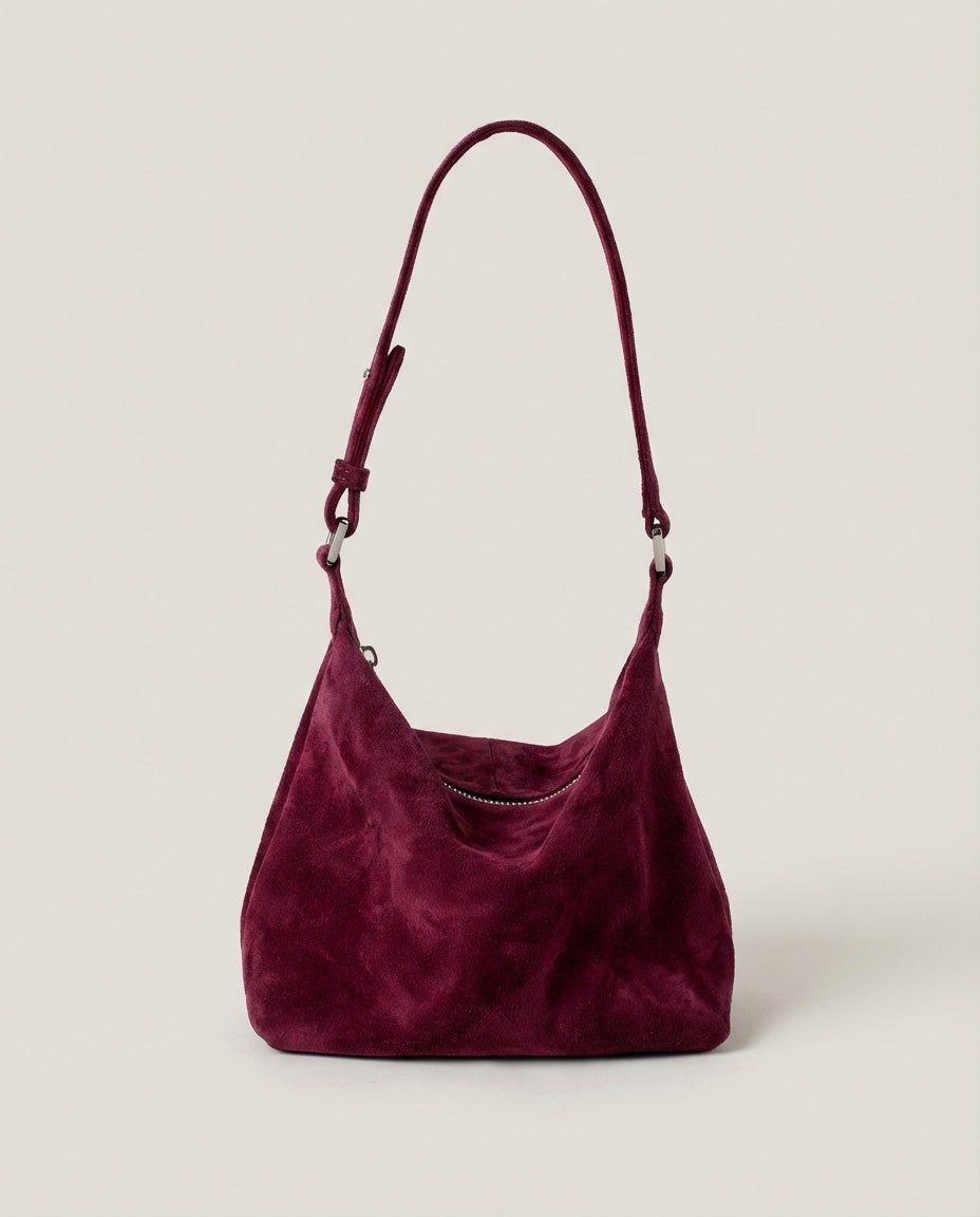 WF26CARR004-RD - Grape - The Sheep - Suede Box Bag