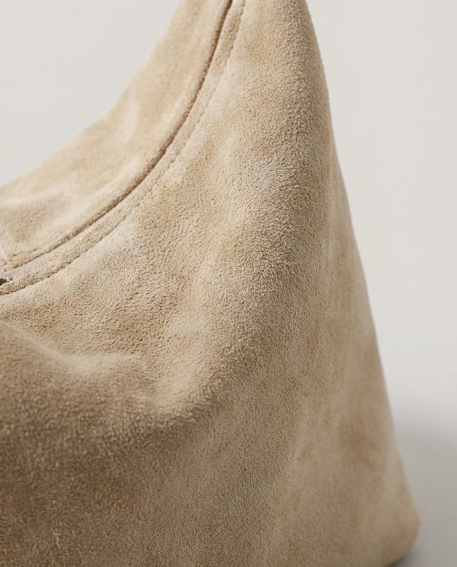 Wildfool The Sheep-Suede Box Bag in Apricot - Zoom View - Genuine Sheep Suede with Velvet Touch and Matte Finish