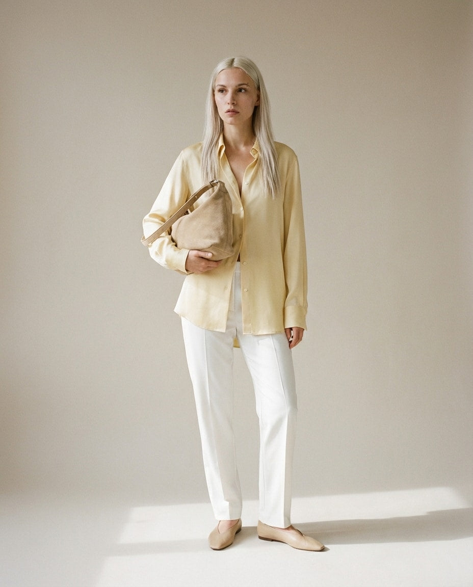 Wildfool The Sheep-Suede Box Bag in Apricot - Zoom View - Genuine Sheep Suede with Velvet Touch and Matte Finish