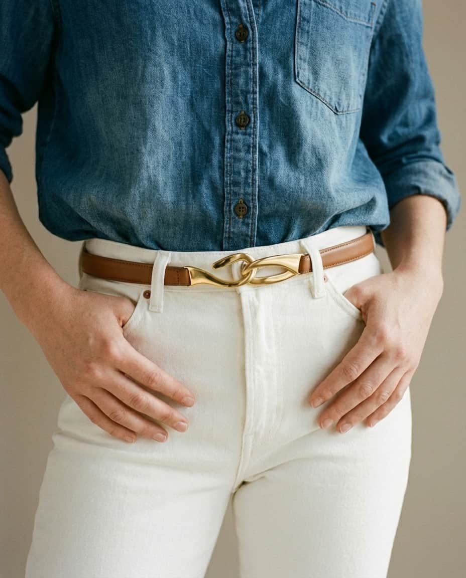 WF26OBJE002-CM - Caramel - The Slide - Adjustable Leather Belt