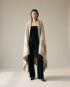 Color range overhead — charcoal, oat, deep brick nomad twill wool blankets