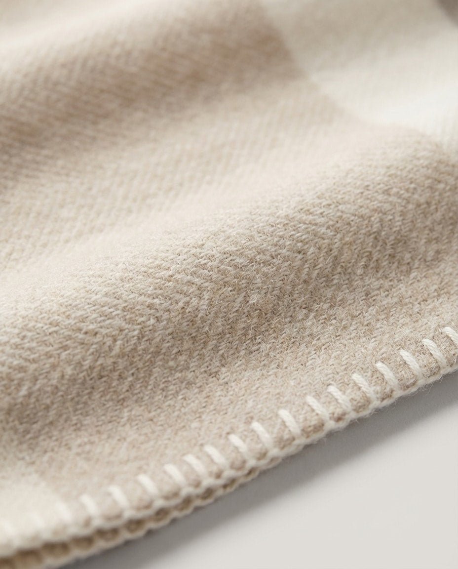 WF26OBJE007-OA - Oatmeal - The Nomad Twill Wool Throw