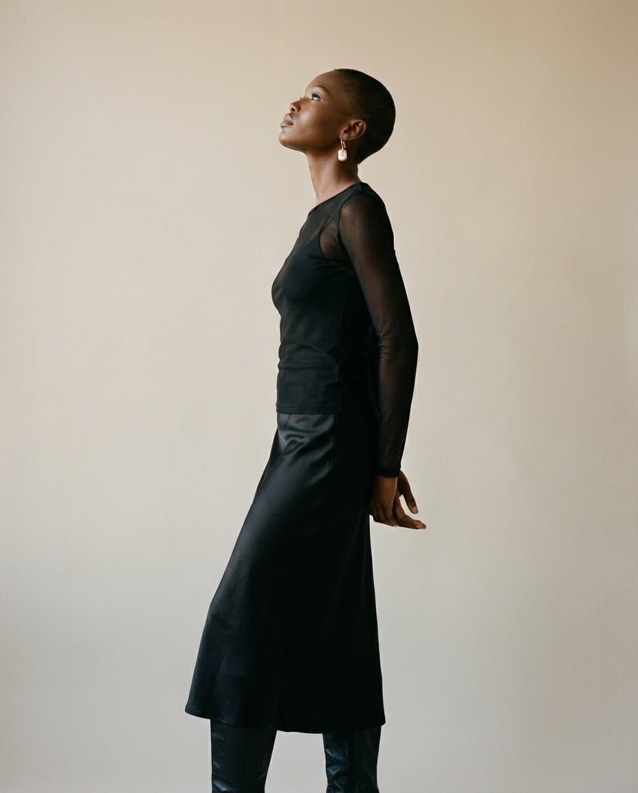 WF26OBJE010-MT - Gold Wave - The Molten Wave Baroque Earring