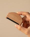 Wildfool The Beechwood Cashmere Comb in Natural Beech Wood - Zoom View - Natural Beechwood Handle, Copper/Steel Mesh Head